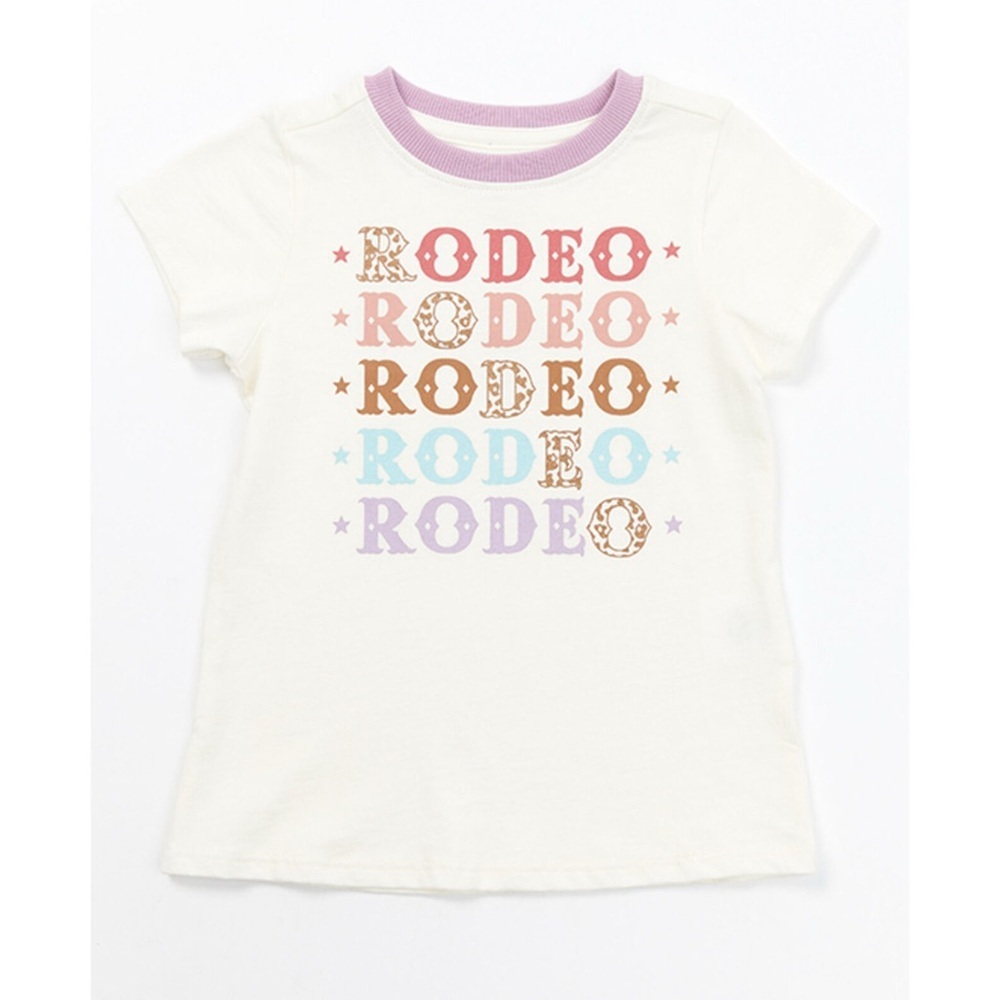 SHYANNE GIRLS' RODEO SHORT SLEEVE GRAPHIC RINGER TEE 3T